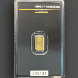 1 гр. Златно Кюлче Argor-Heraeus Холограмна Защита - Швейцария