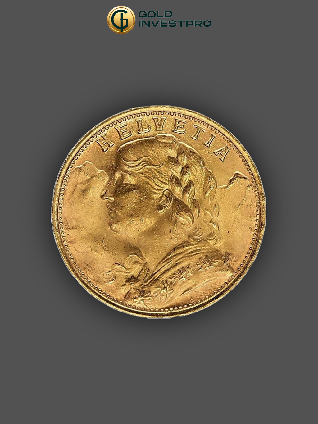 6.45 гр. 20 Швейцарски Франка Вренели 1897-1949 г.