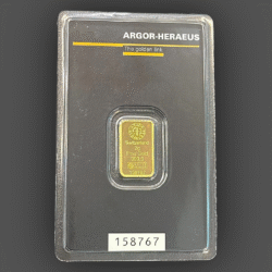 2 гр. Златно Кюлче Argor-Heraeus Холограмна Защита - Швейцария