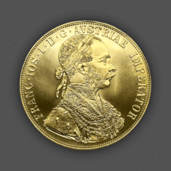 13.96 гр. Златна Монета 4 Австрийски Дуката 1915 г.