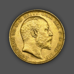 7.99 гр. Златна Монета Британски Суверен Едуард VII 1902-1910 г.