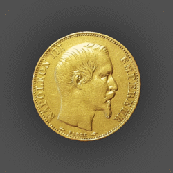 6.45 гр. 20 Френски Франка Наполеон III 1853-1860 г.