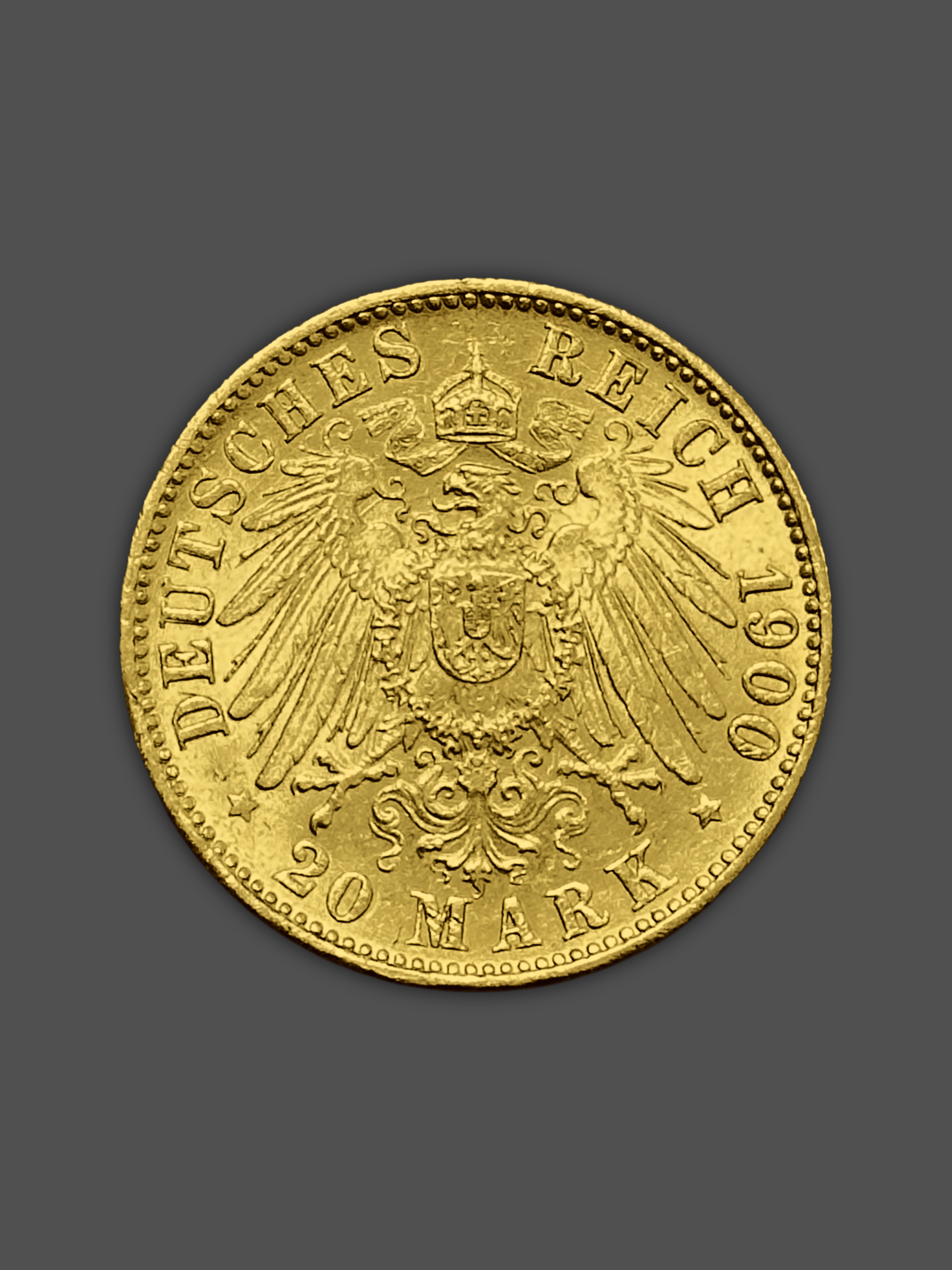 7.96гр. Златна Монета 20 Марки Хамбург 1893-1913г. - Image 2